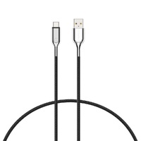Cygnett Armoured USB-C to USB-A (2.0) Cable (1M) - Black(CY2681PCUSA),Braided,Samsung Galaxy,Apple iPhone,iPad,MacBook,Google,OPPO,Nokia,5 Yr. WTY.
