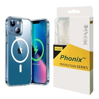 Phonix Apple iPhone 12 / iPhone 12 Pro Clear Rock Hard Case with MagSafe - Non-Slip Coating, Created from Strong and Durable Material