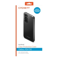 Cygnett AeroShield Samsung Galaxy A54 5G (6.4') Clear Protective Case - (CY4490CPAEG), Slim, Raised Edges, TPU Frame,Hard-Shell Back,Scratch-Resistant