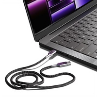 Cygnett Armoured Pro 240W USB 4.0 USB-C to USB-C Cable (1M) - Black (CY4543PCCCC), Samsung Galaxy,iPad,MacBook,Google,OPPO,Nokia,Laptop, 5 Yr. WTY.