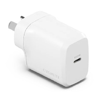 Cygnett PowerPlus 25W USB-C PD Fast Wall Charger - White (CY4734PDWCH), Palm-Size, Portable, Travel-Ready, Best for iPhone, Samsung's PPS & USB-C Devi
