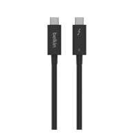 Belkin Connect Thunderbolt 4 Cable 1M Passive - Black (INZ003bt1MBK), 40Gbps, 100W Power Delivery, Thunderbolt 4 certified,Reversible Type-C Connector
