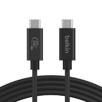 Belkin Connect USB4 Cable (2M/6.6ft) Black - (INZ004BT2MBK), Thunderbolt 4,Thunderbolt 3
