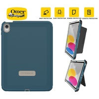 OtterBox Defender Apple iPad (10.9") (10th Gen) Case Baja Beach (Blue)-(77-90081),DROP+ 2X Military Standard,Built-in Screen Protection,Multi-Position