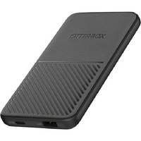 OtterBox 5K mAh Power Bank - Dark Grey (78-80641), Dual Port USB-C (12W) & USB-A (12W), Includes USB-C Cable (15CM), Durable, Perfect for Travel