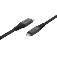 OtterBox Lightning to USB-C Fast Charge Premium Pro Cable (2M) - Black (78-80890), 3 AMPS (60W), MFi, 30K Bend/Flex,Braided, Apple iPhone/iPad/MacBook
