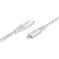 OtterBox Lightning to USB-C Fast Charge Premium Pro Cable (2M) - White (78-80891), 3 AMPS (60W), MFi, 30K Bend/Flex,Braided, Apple iPhone/iPad/MacBook