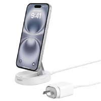 Belkin BoostCharge Pro Convertable Magnetic Wireless Charging Stand with Qi2 15W, White(WIA008auWH)