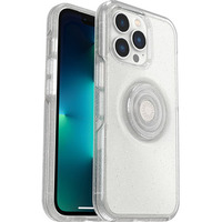 OtterBox Otter + Pop Symmetry Clear Apple iPhone 13 Pro Case Stardust Pop (Clear Glitter) - (77-84518), Antimicrobial, DROP+ 3X Military Standard