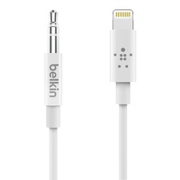 Belkin 3.5 mm Audio Cable With Lightning Connector (AV10172bt03-WHT) - White - Available in 3-foot/0.9m or 6-foot/1.8m lengths
