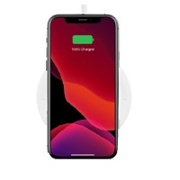 Belkin BoostCharge Wireless Charging Pad 15W - White (WIA002AUWH), Qi Compatible, Flat, Non-Slippery, Single Wireless Charging Pad, 2YR.