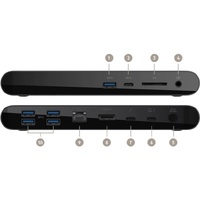 Belkin Thunderbolt 3 Dock Pro - Silver(F4U097au),85W, Ports (SD,USB-A,USB-C,Audio Port,Display Port ,GbE, USB-A) Dual Display,170W PSU, Multimedia Hub