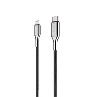 Cygnett Armoured Lightning to USB-C Cable (2M) - Black (CY2801PCCCL), 30W, Braided, 20K Bend, MFi, Fast Charge, 0-50% Charge in 30mins, 5 Yr. WTY.