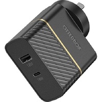 OtterBox 30W Dual Port Premium Fast PD Wall Charger - Black (78-80029),1x USB-A (12W), 1x USB-C (18W),Compact,Up to 3.6X faster charging, Travel-Ready