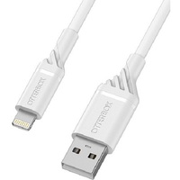 OtterBox Lightning to USB-A (2.0) Cable (2M) - White (78-52629), 3 AMPS (60W), MFi, 3K Bend/Flex, 480Mbps Transfer, Durable, Apple iPhone/iPad/MacBook
