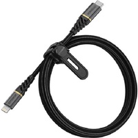 OtterBox Lightning to USB-C Fast Charge Premium Cable (1M) - Black (78-52654),3 AMPS (60W),MFi/USB PD,10K Bend/Flex,Braided, App
