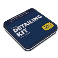 OtterBox Mobile Device Care Kit - Detailing Kit (Blue) (78-52084), Reusable Tin, Three Screen and Port Brushes, Embossed Micro-Fiber Cloth