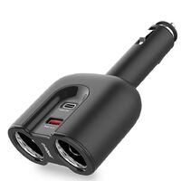 mbeat Gorilla Power Dual Port USB-C PD & QC3.0 Car Charger with Cigar Lighter Splitter