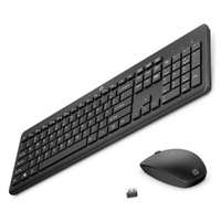 HP 235 Wireless Mouse & Keyboard Combo Reduced-sized keyboard and low-profile quiet keys Easy Cleaning Plug & Play for Notebook Desktop PC