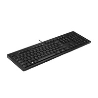 HP 125 Wired Keyboard - Compatible with Windows 10, Desktop PC, Laptop, Notebook USB Plug and Play Connectivity, Easy Cleaning 1YR WTY