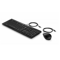 HP 225 USB Wired Keyboard Mouse Combo for Business - Full-Sized USB 3.0 Type-A Comfortable Reliable Ergonomic Plug & Play Over 50% Recycled Material