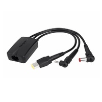 Targus 3-Way Active DC Charging Cable 3 Pin - Accommodates up to 3 different Power Tips/SecureFix clips for Semi-Permanent (LS)