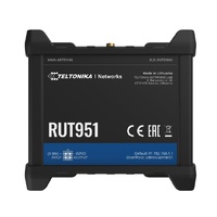 Teltonika RUT951 Industrial Cellular Router, 4G LTE (Cat 4), Dual SIM,WI-FI, Automatic WAN Failover, PSU included