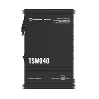 Teltonika TSW040 - 8-port PoE+ Switch (7-57 VDC, or 44-57 VDC for PoE-out) Integrated DIN Rail Bracket - 10/100 Mbps, supports auto MDI/MDIX crossover