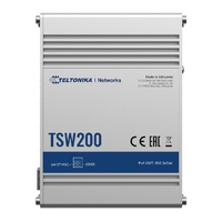 Teltonika TSW200 - Industrial Unmanaged PoE+ Switch - integrated DIN RAIL from the back (TSW200 + PR5MEC25) - Does not include Power Supply NHT-PR320A