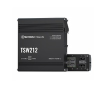 Teltonika TSW212 Managed Ethernet Switch, L2 with additional L3 Features, Supports Profinet, 8 x Gigabit Ethernet Ports, 2 x SFP Ports, PSU excluded