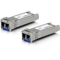Ubiquiti UFiber  SFP+ Single-Mode Module 10G BiDi 2-pack - Same 10Gbps speed, Less Cable Required (Single Strand and LC Connector)