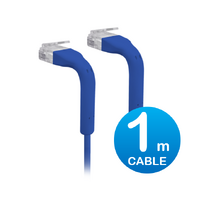 UniFi Patch Cable 1m Blue, Both End Bendable to 90 Degree, RJ45 Ethernet Cable, Cat6, Ultra-Thin 3mm Diameter U-Cable-Patch-1M-R