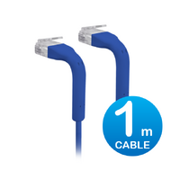 UniFi Patch Cable 1m Blue, Both End Bendable to 90 Degree, RJ45 Ethernet Cable, Cat6, Ultra-Thin 3mm Diameter U-Cable-Patch-1M-RJ45-BL