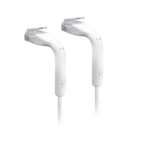 Ubiquiti UniFi Patch Cable Single Unit, 1m, White, End Bendable to 90 Degree, RJ45 Ethernet Cable, Cat6, Ultra-Thin 3mm Diameter,  2Yr Warr
