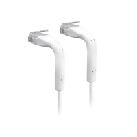Ubiquiti UniFi Patch Cable, 10-Pack, Reduced Packaging (Low Plastic), Length 0.1m, WHITE, Both End Bendable to 90 Degree, RJ45 C