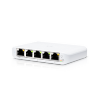 Ubiquiti USW Flex Mini, UniFi, Layer 2 Gigabit Switch, 5x GbE RJ45 Ports, Power Via PoE (802.3af) / USB Type-C 5V 1A, 2Yr Warr