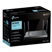 TP-Link Archer BE3600 BE3600 Dual-Band Wi-Fi 7 Router (WIFI7) 1148 Mbps at 2.4 GHz + 4804 Mbps at 5 GHz, 8 Antennas, 2.0 GHz Quad- Core CPU