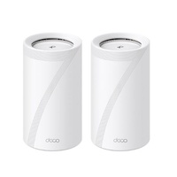 TP-Link Deco BE85(2-pack) BE22000 Tri-Band Whole Home Mesh Wi-Fi 7 System (WiFI7), 1376 Mbps at 2.4 GHz + 8640 Mbps at 5 GHz + 11520 Mbps at 6 GHz