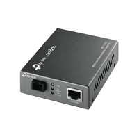 TP-Link MC112CS Media Converter SC WDM Monomodo Simplex 10/100Mbps RJ45 to 100M single-mode SC fiber Tx:1310nm Rx:1550nm up to 20km (LS)