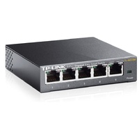 TP-Link TL-SG105E 5-Port Gigabit Desktop Easy Smart Switch, 5 10/100/1000Mbps RJ45 Ports, MTU/Port/Tag-based VLAN, QoS, IGMP Snooping