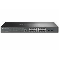 TP-Link SG3218XP-M2, Omada 16-Port 2.5G and 2-Port 10GE SFP+ L2+ Managed Switch with 8-Port PoE+,  Integration with Omada SDN Controller,Static Routin