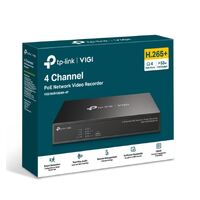 TP-Link VIGI NVR1004H-4P 4 Channel PoE+ Network Video Recorder, 24/7 Continuous Recording,4K HDMI Video Output & 16MP Decoding Capacity (LD)
