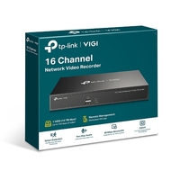 TP-Link VIGI NVR1016H 16 Channel Network Video Recorder, 24/7 Continuous Recording, Up To 10TB (HDD Not Included), 16 Channel Live View, Up To 8MP(LD)