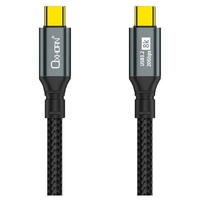 Oxhorn USB 3.2 Gen 2×2 2m USB-C to USB-C 20Gbps 8K@60Hz 20V 100W E-Marker Chip Black fast charging & Video cable Laptop Phones
