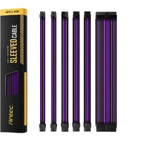 Antec PSU -  Sleeved Extension Cable Kit V2 - Purple / Black. 24PIN ATX, 4+4 EPS, 8PIN PCI-E, 6PIN PCI-E, Compatible with Standard PSU