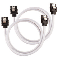 Corsair Premium Sleeved SATA 6Gbps 60cm Cable White