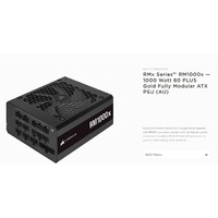 Corsair 1000W 2021 RMX 80+ Gold Fully Modular, 90% Efficiency, ML 135mm FAN, Cybernetics certification,  ATX Power Supply, PSU