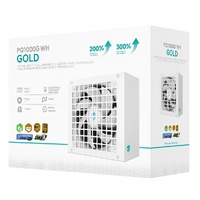 DeepCool PQ1000G WH 1000W Gamer Storm 80+ Gold/Cybenetics Fully Modular ATX Power Supply 120mm Fan, Japanese Capacitors, DC to DC, ATX12V V3.1,