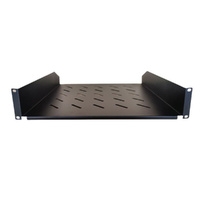 LDR Cantilever 2U 275mm Deep Shelf Recommended for 19' 450/550mm Deep Cabinet - Black Metal Contruction