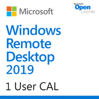 Microsoft Windows Server Remote Desktop 2019 User CAL, OLP 1 License No Level RDS, RDP Volume Licence